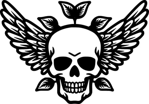 Skull - Minimalist and Flat Logo - Vector illustration