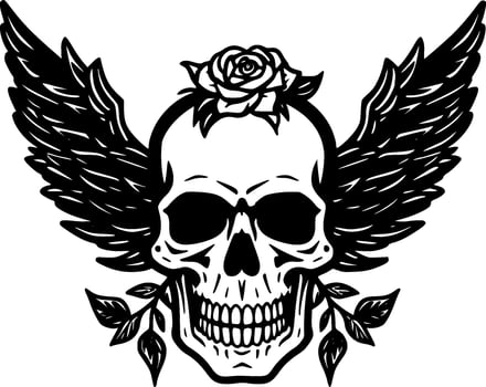 Skull, Minimalist and Simple Silhouette - Vector illustration