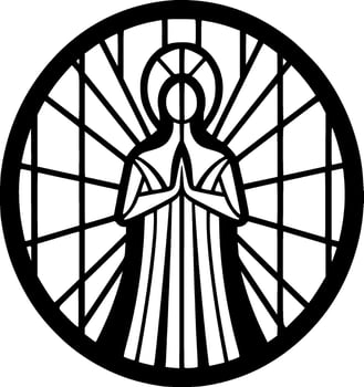 Stained Glass, Minimalist and Simple Silhouette - Vector illustration