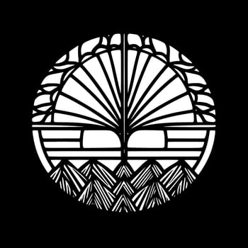 Stained Glass - Minimalist and Flat Logo - Vector illustration