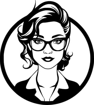 Teacher - Black and White Isolated Icon - Vector illustration