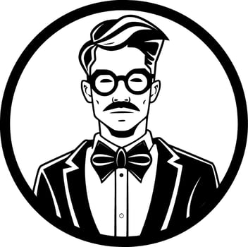 Teacher - Black and White Isolated Icon - Vector illustration