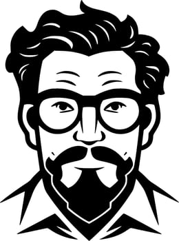 Teacher - Black and White Isolated Icon - Vector illustration