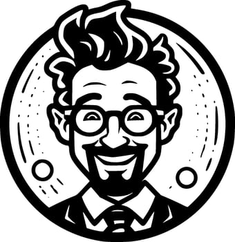 Teacher - Black and White Isolated Icon - Vector illustration