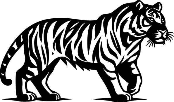 Tiger - Minimalist and Flat Logo - Vector illustration