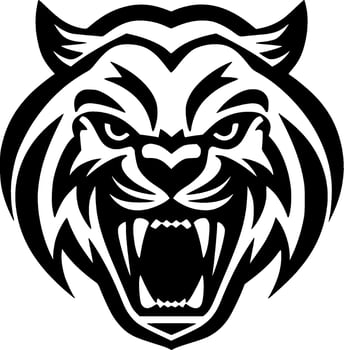 Tiger, Minimalist and Simple Silhouette - Vector illustration