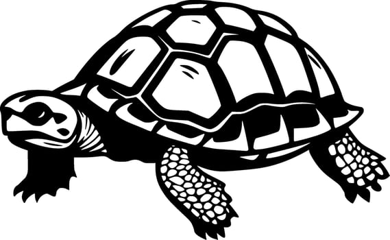 Turtle - Minimalist and Flat Logo - Vector illustration