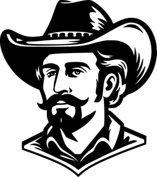 Western, Minimalist and Simple Silhouette - Vector illustration
