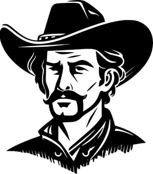 Western, Minimalist and Simple Silhouette - Vector illustration