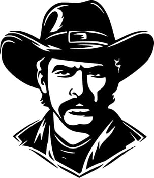 Western, Minimalist and Simple Silhouette - Vector illustration