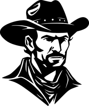 Western, Minimalist and Simple Silhouette - Vector illustration