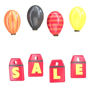 Black Friday Rendered 3D Icon png