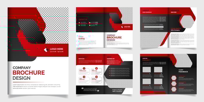 Professional and Creative Corporate Business Brochure Minimalist Design Print Template vector