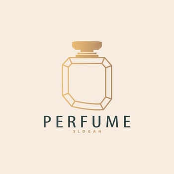 Luxury Perfume Logo, Cosmetic Spray Bottle Perfume Illustration Design Vector Template
