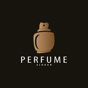 Luxury Perfume Logo, Cosmetic Spray Bottle Perfume Illustration Design Vector Template