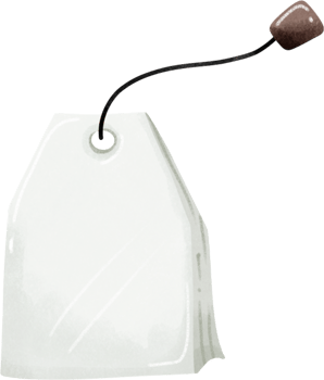 Watercolor Coffee Shop Element with Tea Bag Hand Draw png