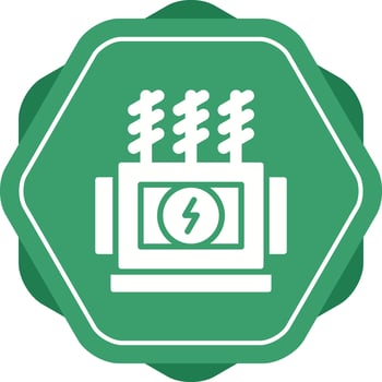 Power Transformer Vector Icon