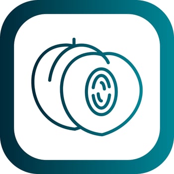 Nectarine Vector Icon Design