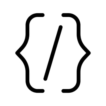 Brackets Icon Vector Symbol Design Illustration
