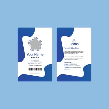 Professional Identity Card Template Vector for Employee and Others