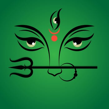 Happy Durga Puja Background Design vector