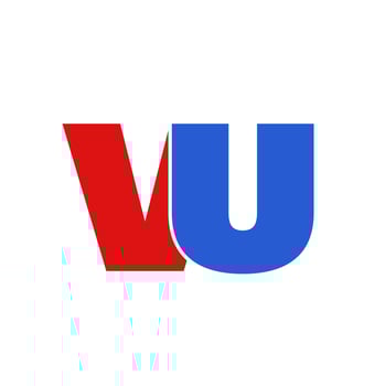 VU company name initial letters icon. vector
