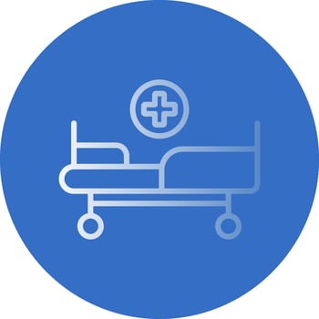 Medical Bed Vector Icon Design