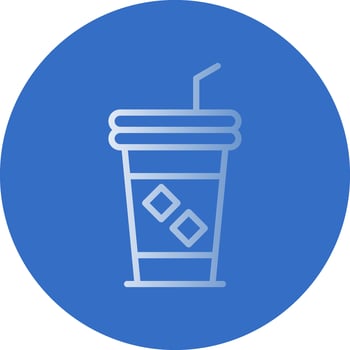 Cold Coffee Vector Icon Design