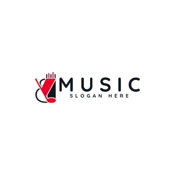 YB or BY Music Letter Logo. Simple and modern. vector