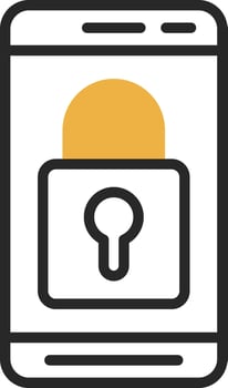 Mobile Lock  Vector Icon Design