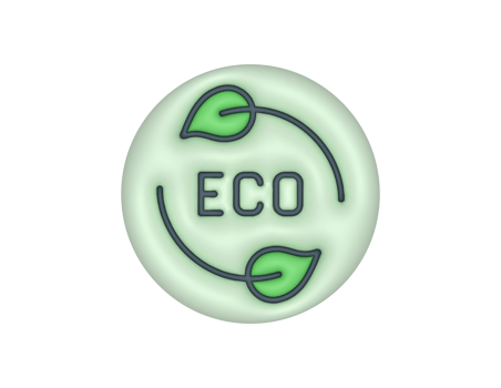 3d Eco Friendly Product Label Circle Sticker png
