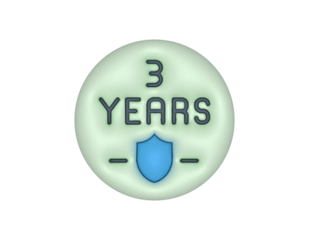 3d 3 Years Product Warranty Label Circle Sticker png