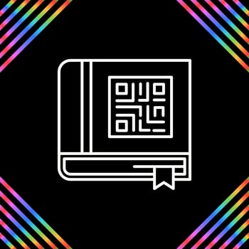 QR Book Vector Icon