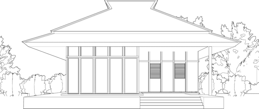 3D illustration of residential project vector