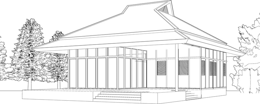 3D illustration of residential project vector