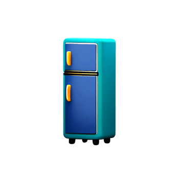3d illustration fridge refrigerator png