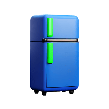 3d illustration fridge refrigerator png