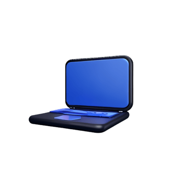 3d illustration of laptop school education icon png