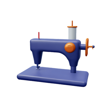 3d illustration sewing machine png