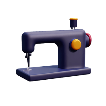 3d illustration sewing machine png