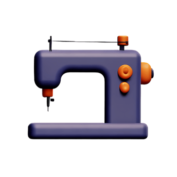 3d illustration sewing machine png
