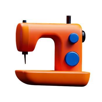 3d illustration sewing machine png
