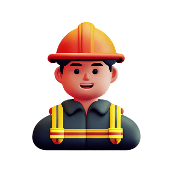 fire fighter 3d profession avatars illustrations png