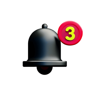 notification bell 3d icon png