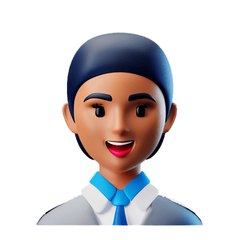 flight attendant 3d profession avatars illustrations png