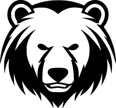 Bear, Black and White Vector illustration