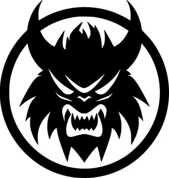 Beast, Black and White Vector illustration