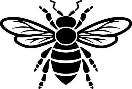 Bee, Minimalist and Simple Silhouette - Vector illustration