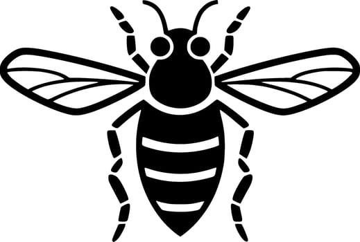 Bee, Minimalist and Simple Silhouette - Vector illustration