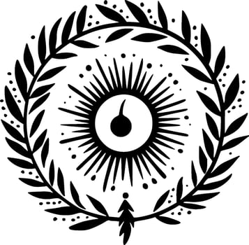 Boho - Black and White Isolated Icon - Vector illustration